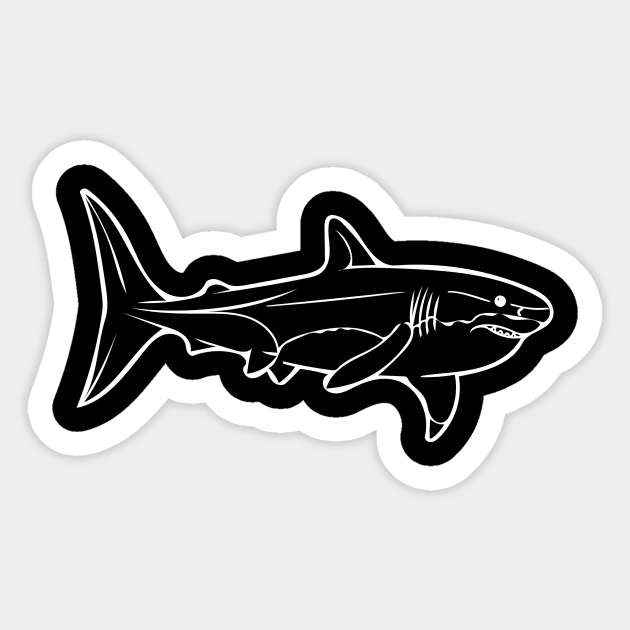 Great White Sticker by LoraMaze